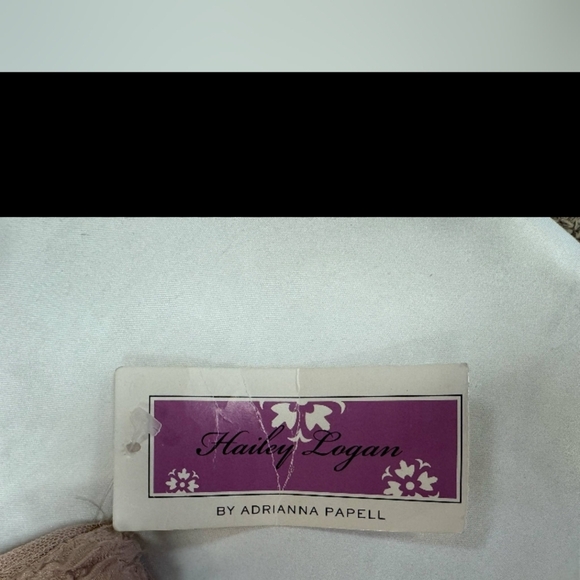 Hailey Logan By Adrianna Papell NWT Textured Tan Bodycon Dress Size Large - Picture 10 of 10